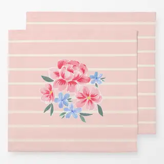 Servietten Blumenbouqet rosa