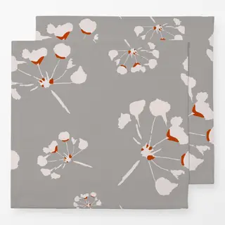 Servietten Blüten auf Grau