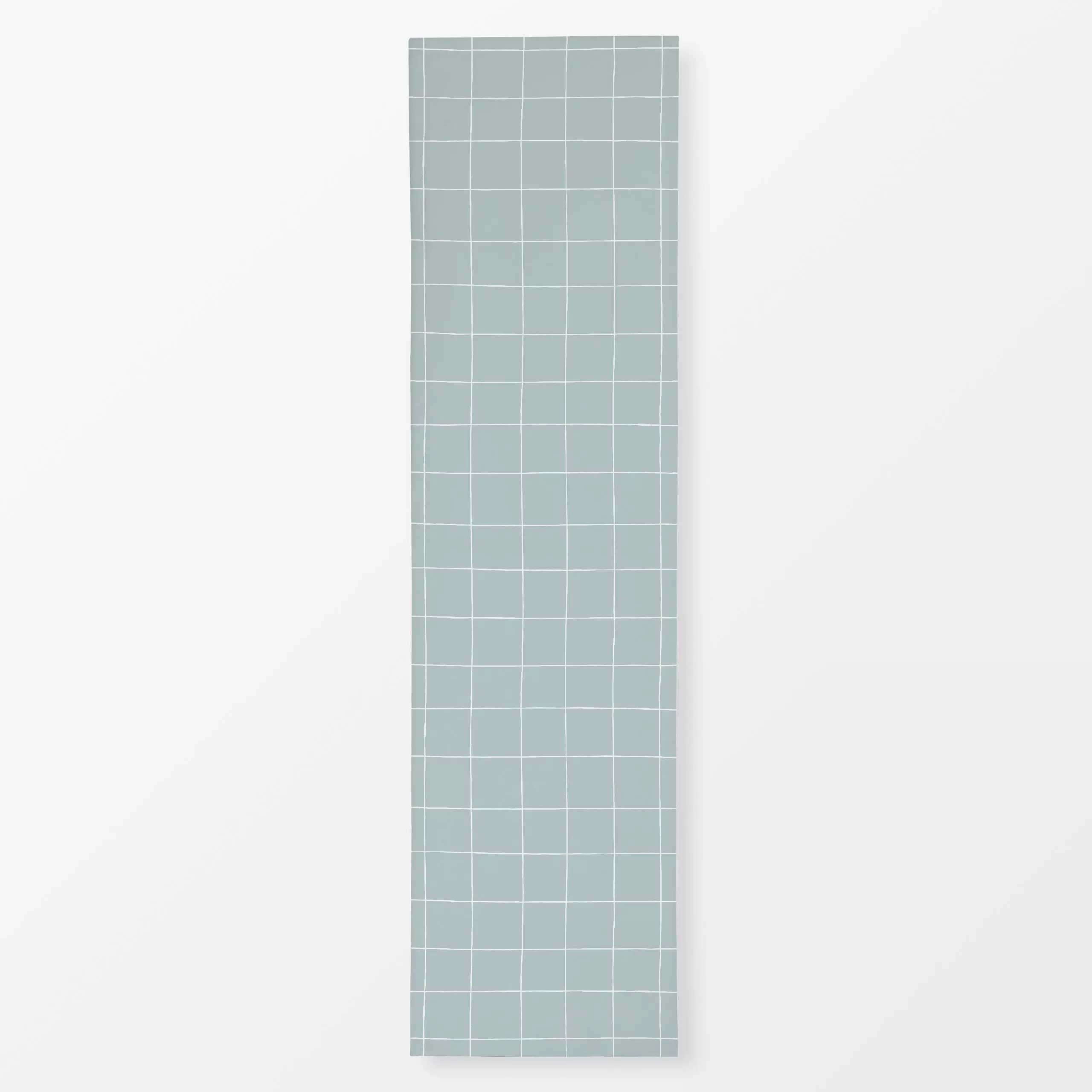 Tischläufer Kariert (weiß auf mint), gemustert, Sommer, von Katrin Graff