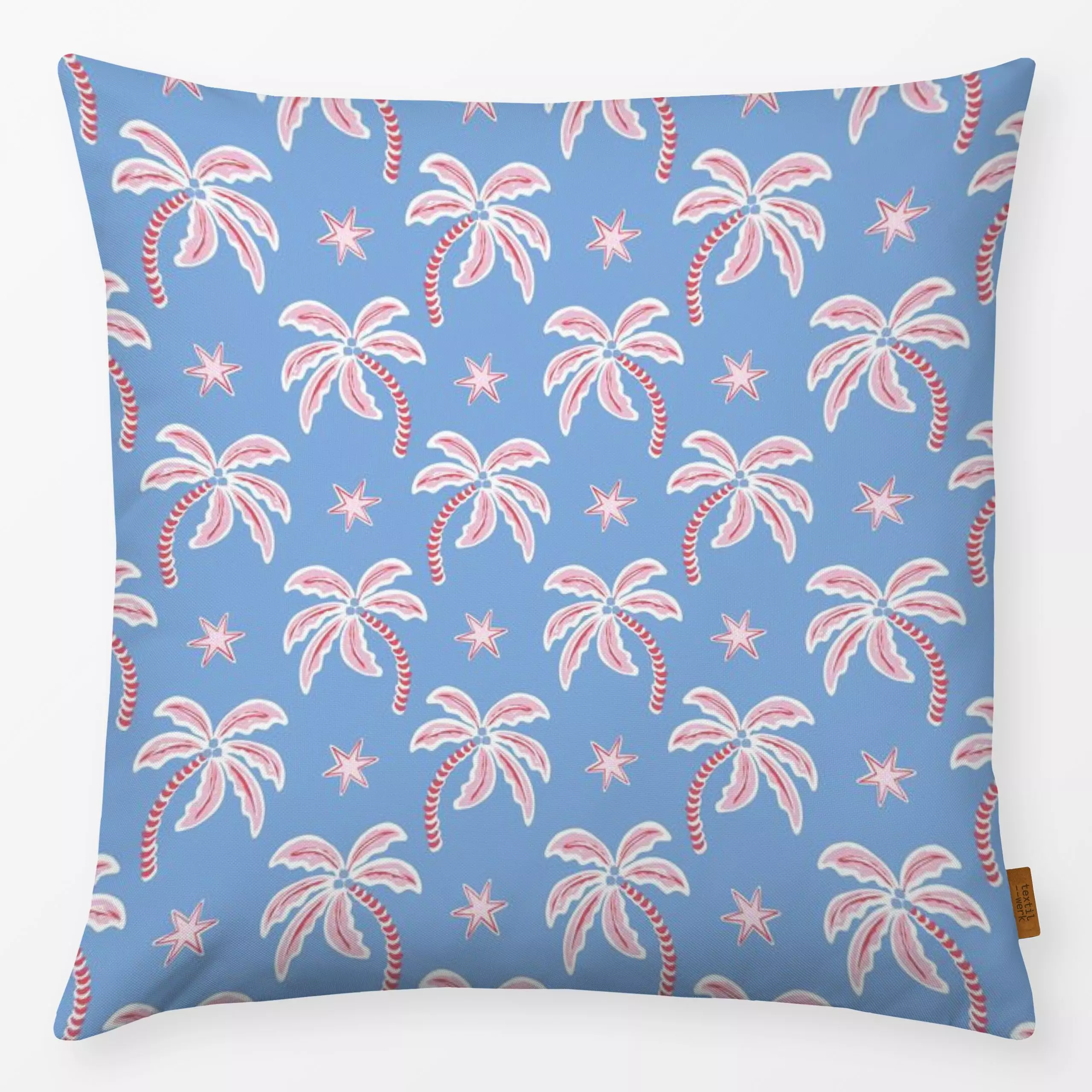 Kissen palms and stars - Kinderzimmer & Motive für Kinder, Natur & Landschaft, Sommer - von „Vivian Hasenclever"; Muster, Pa...