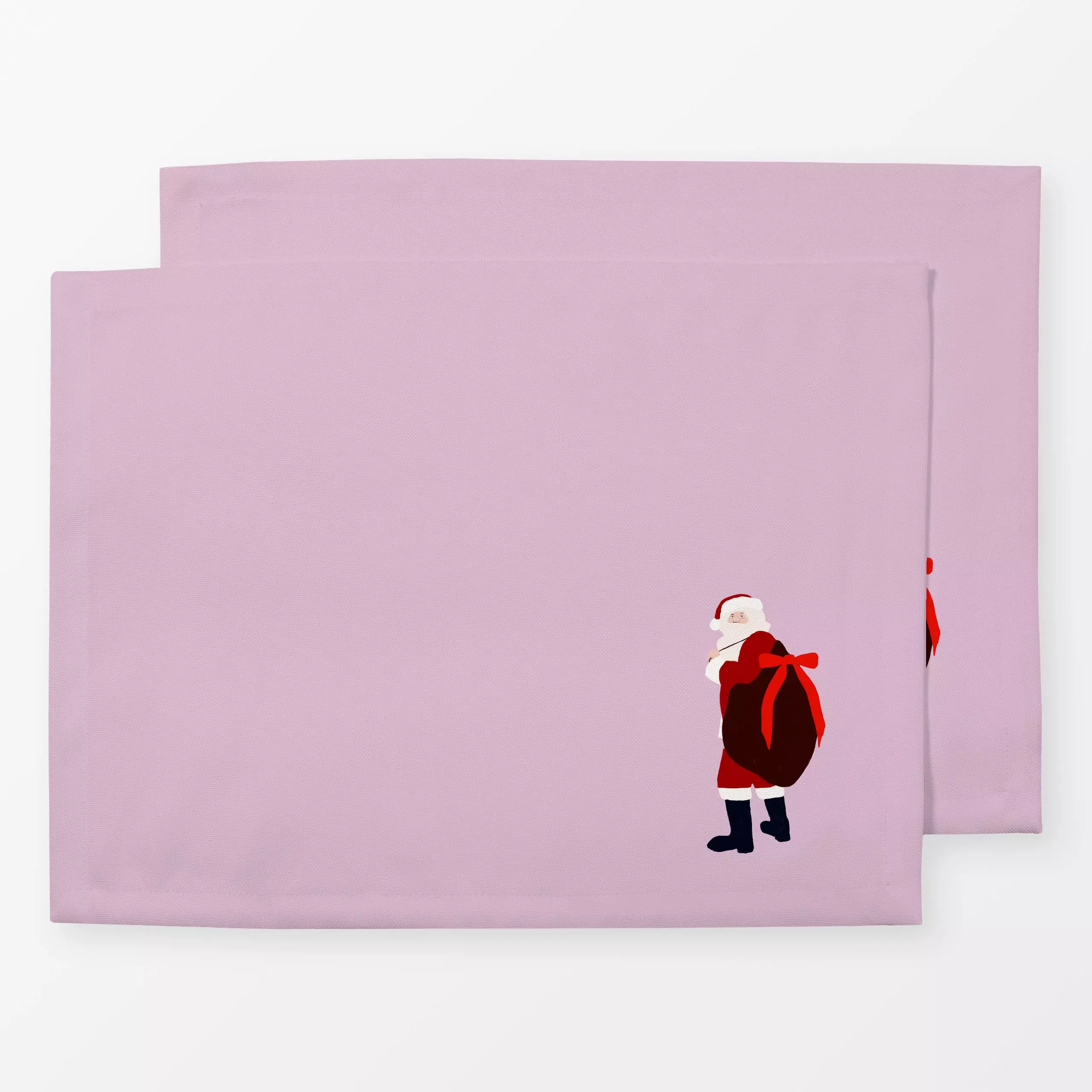 Tischset Weihnachtsmann Rosa - Weihnachten, Anlässe - von „Sophie Augustin Illustration"; Weihnachtsmann, Weihnachten, weihn...