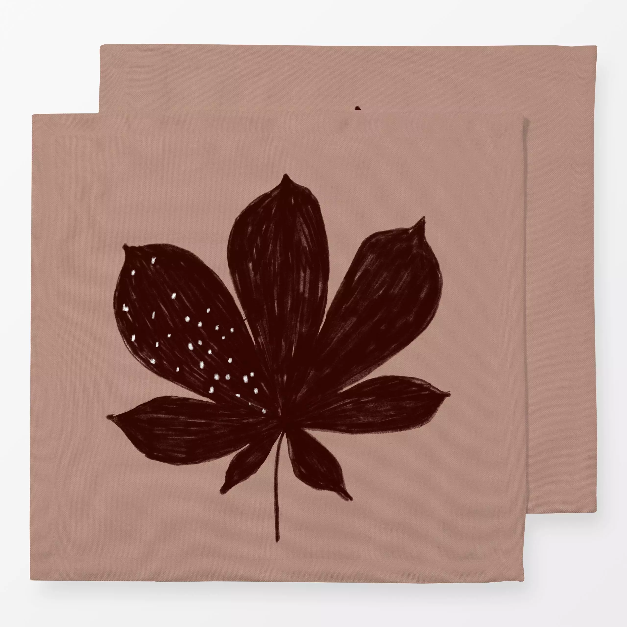 Servietten Kastanienblatt Beige - Herbst, Pflanzen & Botanik - von „Sophie Augustin Illustration"; Laub, Herbst, kastanien, ...