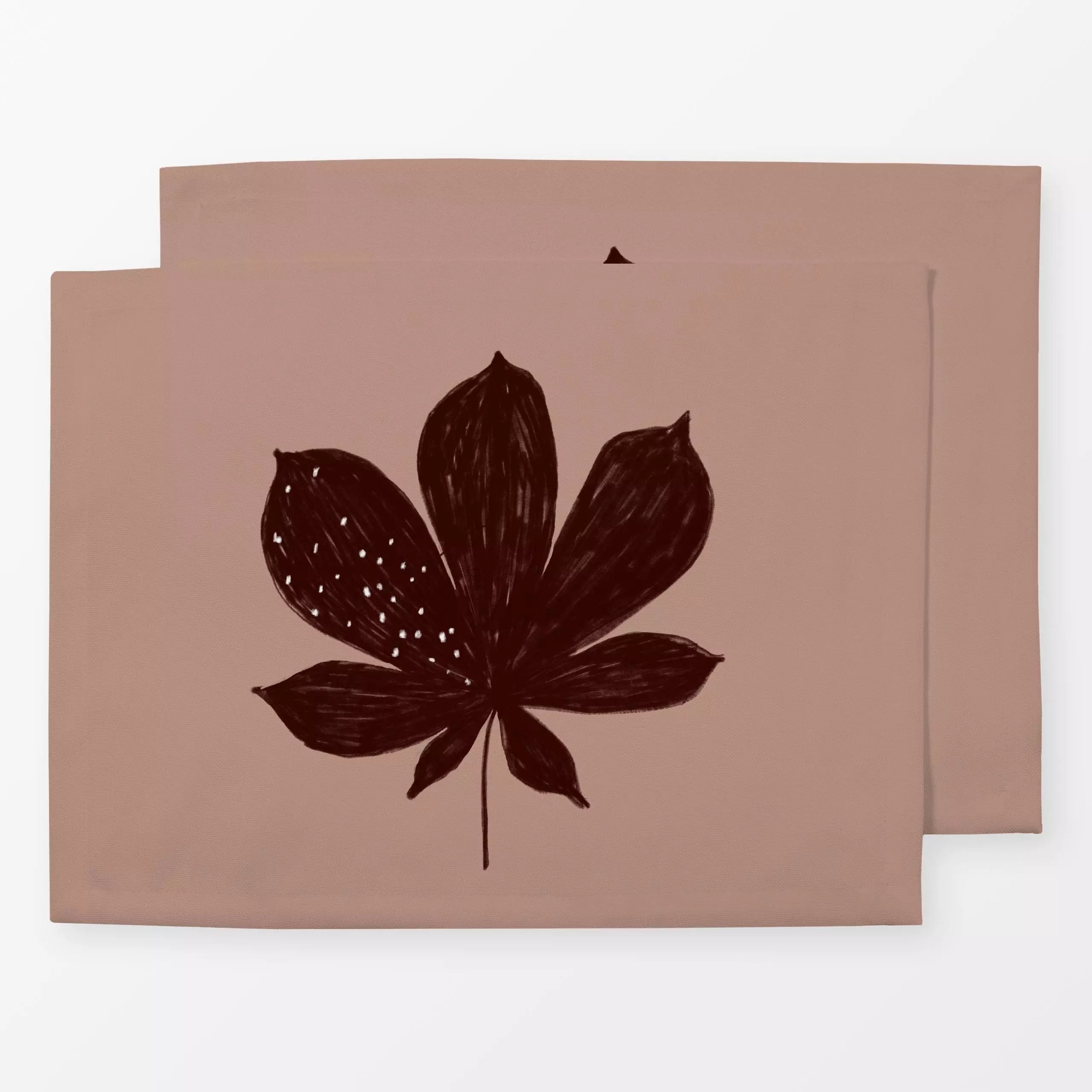 Tischset Kastanienblatt Beige - Herbst, Pflanzen & Botanik - von „Sophie Augustin Illustration"; Laub, Herbst, kastanien, he...