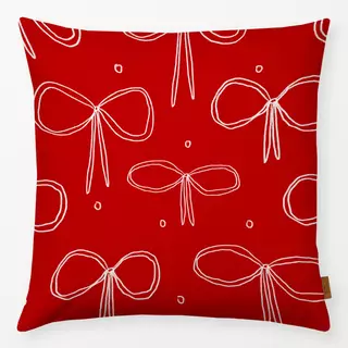 Kissen Schleifenmuster dunkelrot