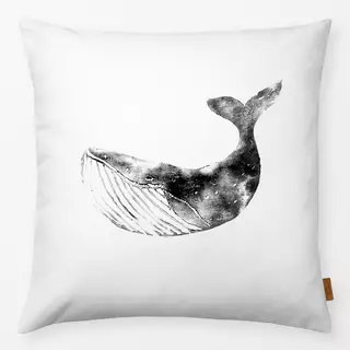 Kissen Wal Linoldruck