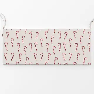 Bankauflage Candy Canes Muster Beige