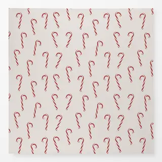 Tischdecke Candy Canes Muster Beige