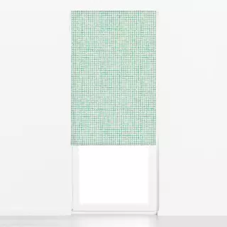 Raffrollo Netz Karo Grün Beige