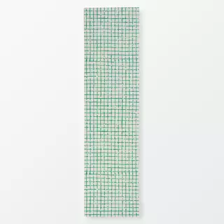 Tischläufer Netz Karo Grün Beige