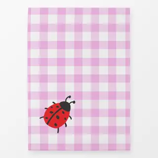 Geschirrtücher Karo Marienkäfer Lila