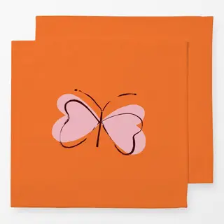 Servietten Love Butterfly orange