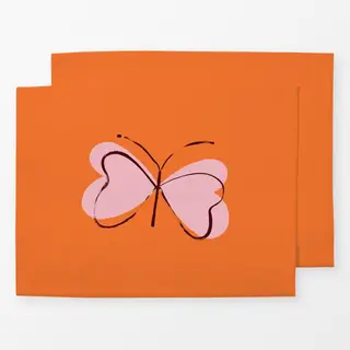 Tischset Love Butterfly orange