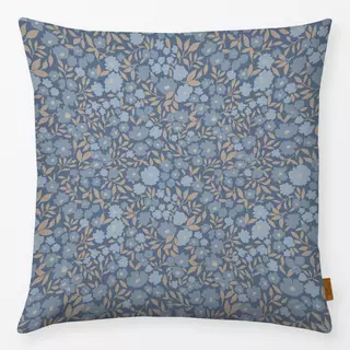 Kissen Vintage Blüten Blau