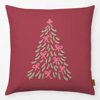 Kissen Tannenbaum altrosa