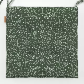 Sitzkissen Winter Icons dark green