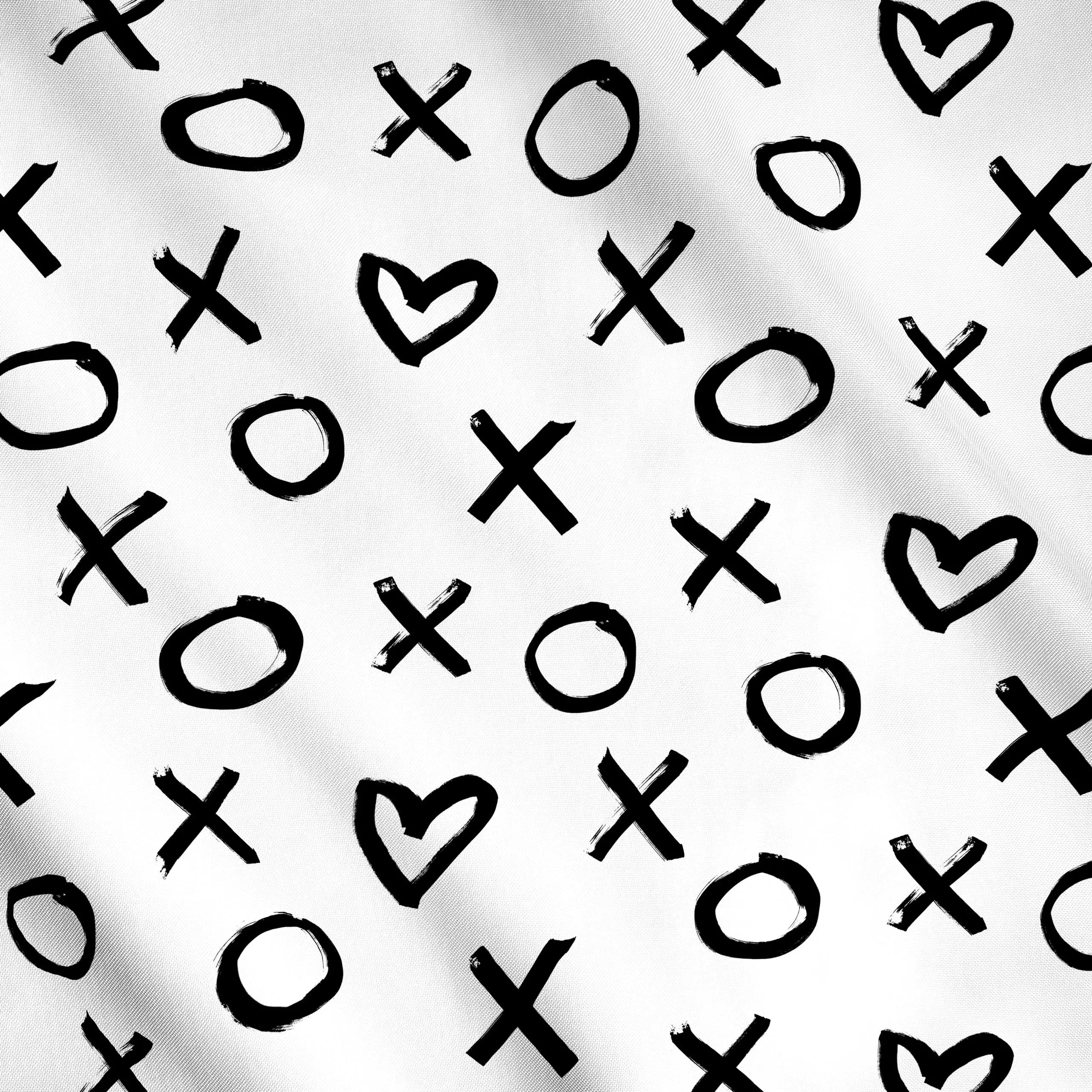 Meterware XO Heart 1, Spruch, von Primus Pattern