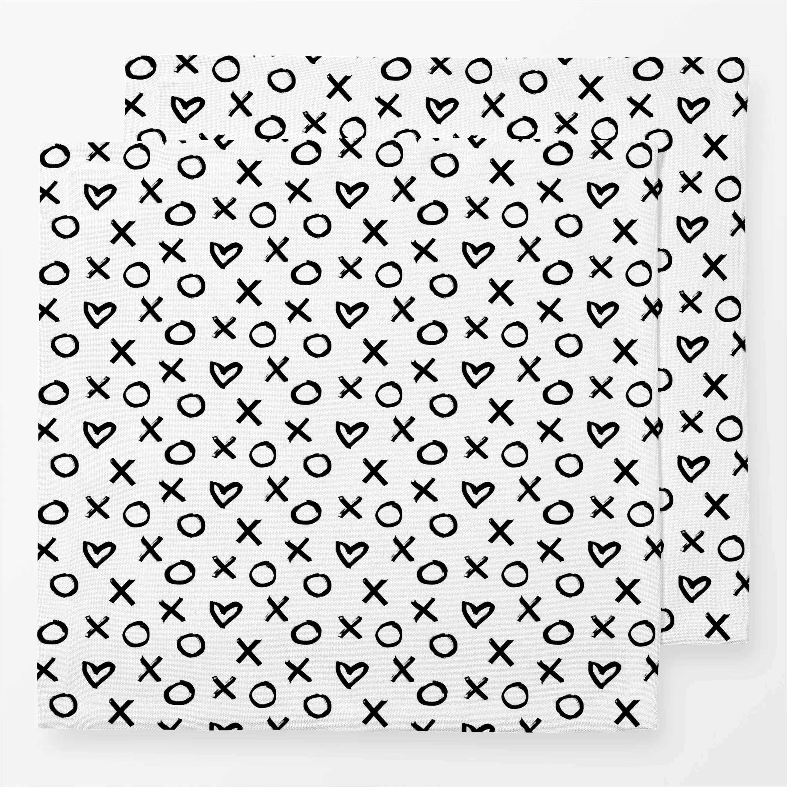 Servietten XO Heart 1 - Liebe, Romantik & Pride, Symbole & Muster - von „Primus Pattern"; skandinavisch, Love, Herzen, Valen...