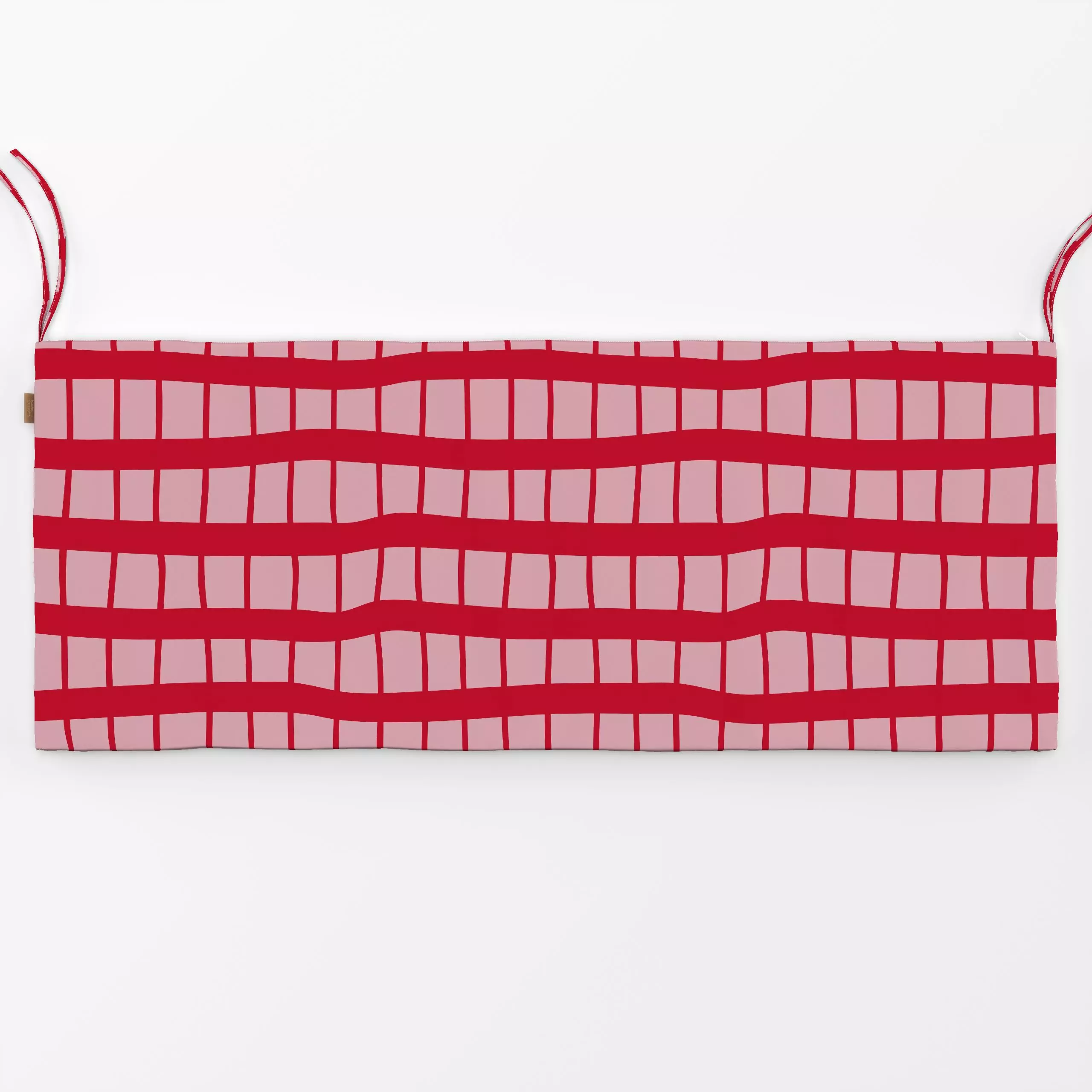 Bankauflage Karo Rot Pink - Sommer, Symbole & Muster, Retro & Vintage - von „Uta Naumann“; boho, Muster, Retro, Garten, mode...