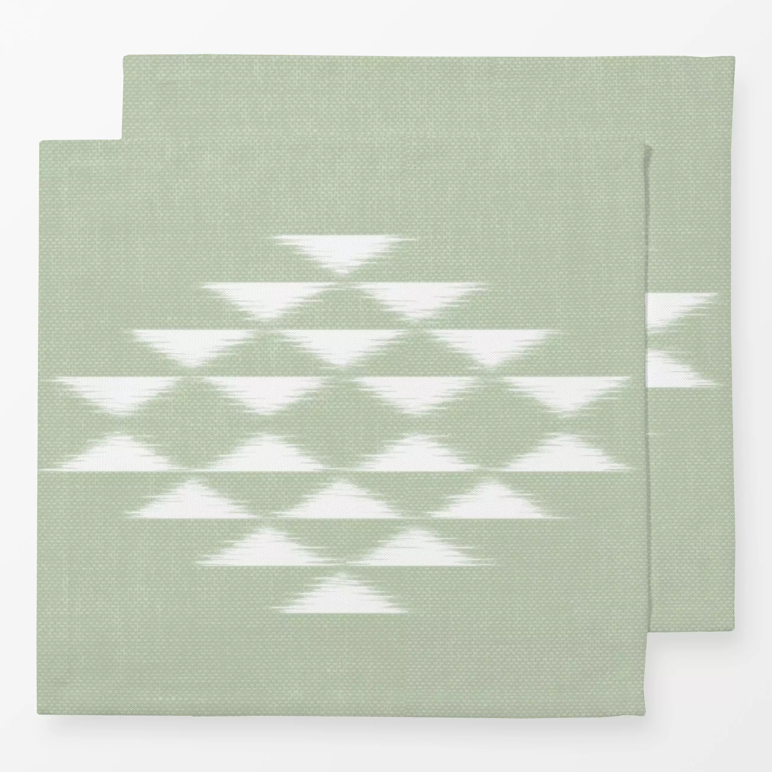 Servietten Rhombus Green - Symbole & Muster, Reise - von „Studio Kesse"; marrakesch, marrokko, boho, Ethno, Zickzack, gruen,...