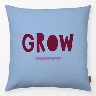 Kissen Grow burgundy hellblau