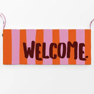 Bankauflage Welcome pink orange