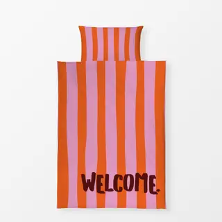 Bettwäsche Welcome pink orange