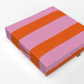 Bodenkissen Welcome pink orange