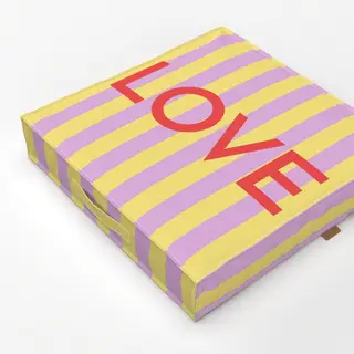 Bodenkissen LOVE COLORFUL RED