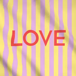 Meterware LOVE COLORFUL RED