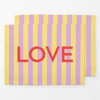 Tischset LOVE COLORFUL RED