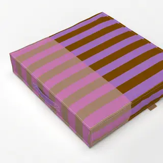 Bodenkissen Streifen lila braun