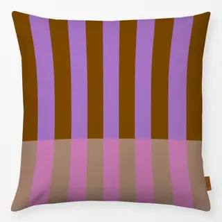 Kissen Streifen lila braun