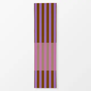 Tischläufer Streifen lila braun