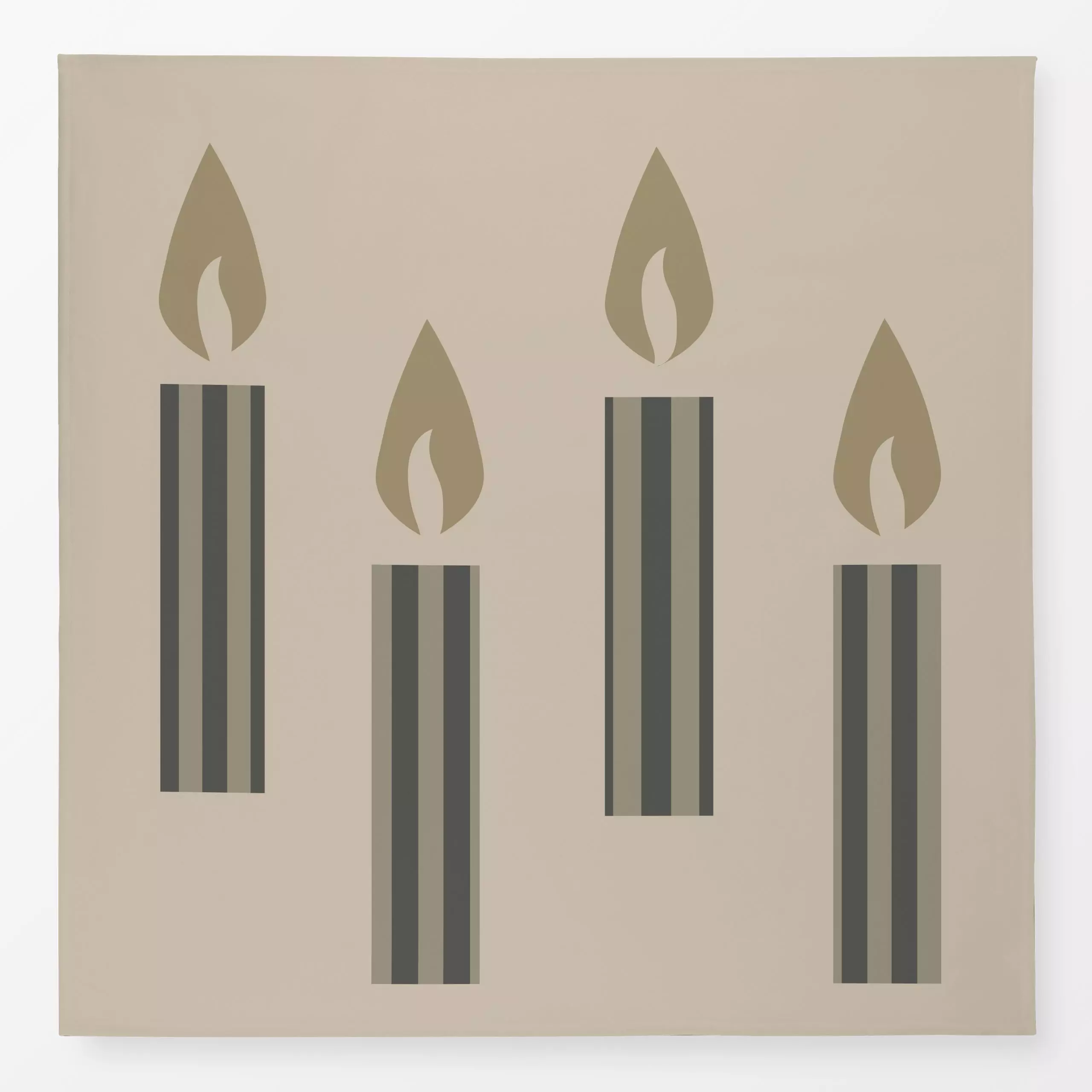 Tischdecke Kerzen Grau Beige - Weihnachten, Winter - von „Alisa Knöß"; skandinavisch, Nordic, Weihnachtsdeko, winterdeko, we...