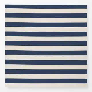 Tischdecke beige-blaue breite Streifen