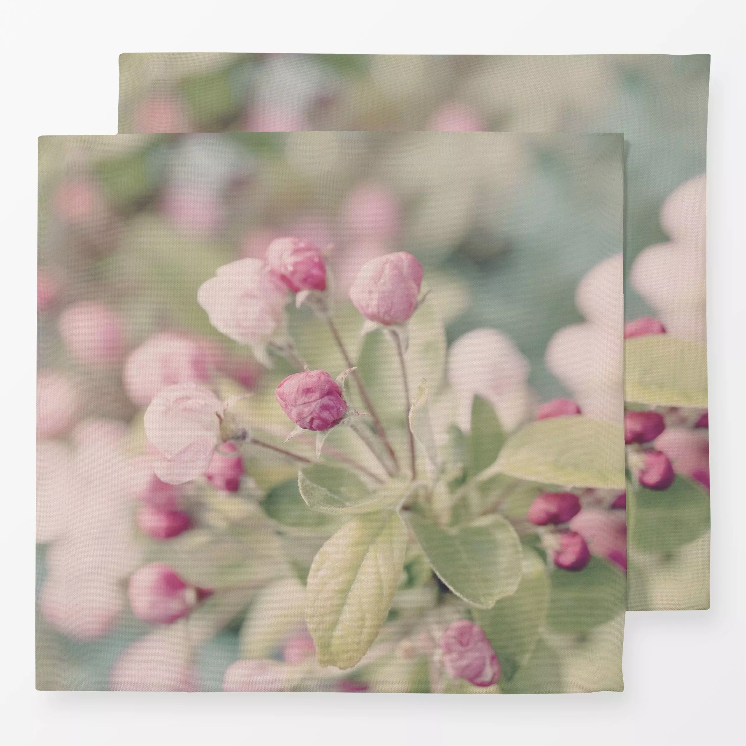Servietten Apfelblüte 2 - Frühling, Pflanzen & Botanik - von „Andrea Haase"; Natur, rosa, Blumen, botanik, Nostalgie, romant...