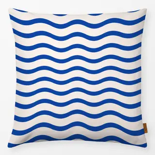 Kissen Wave Stripes Blue