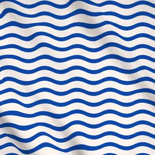 Meterware Wave Stripes Blue