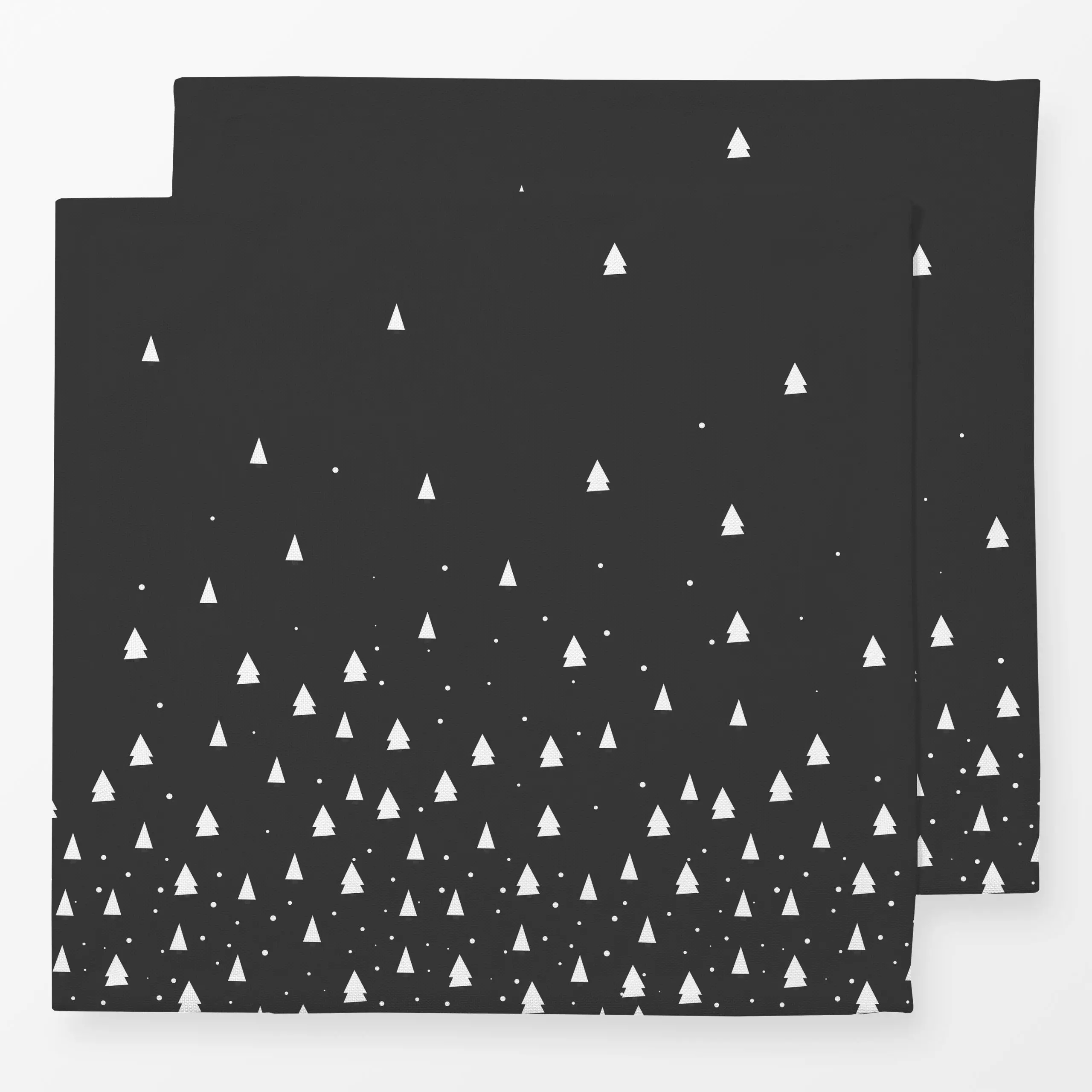 Servietten Holy Jolly tiny trees - Weihnachten, Winter, Symbole & Muster - von „Heyduda"; anthrazit, Tanne, Weihnachtsbaum, ...