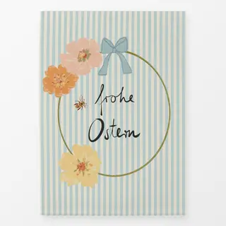 Geschirrtücher Frohe Ostern Blumenkranz