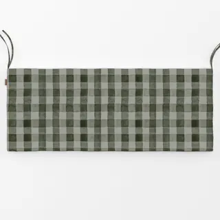 Bankauflage Winter Weihnacht Grün Kariert