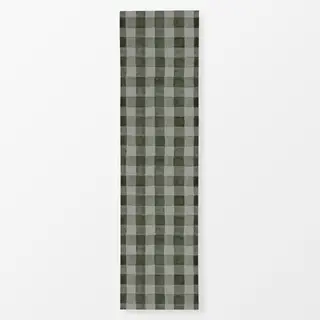 Tischläufer Winter Weihnacht Grün Kariert