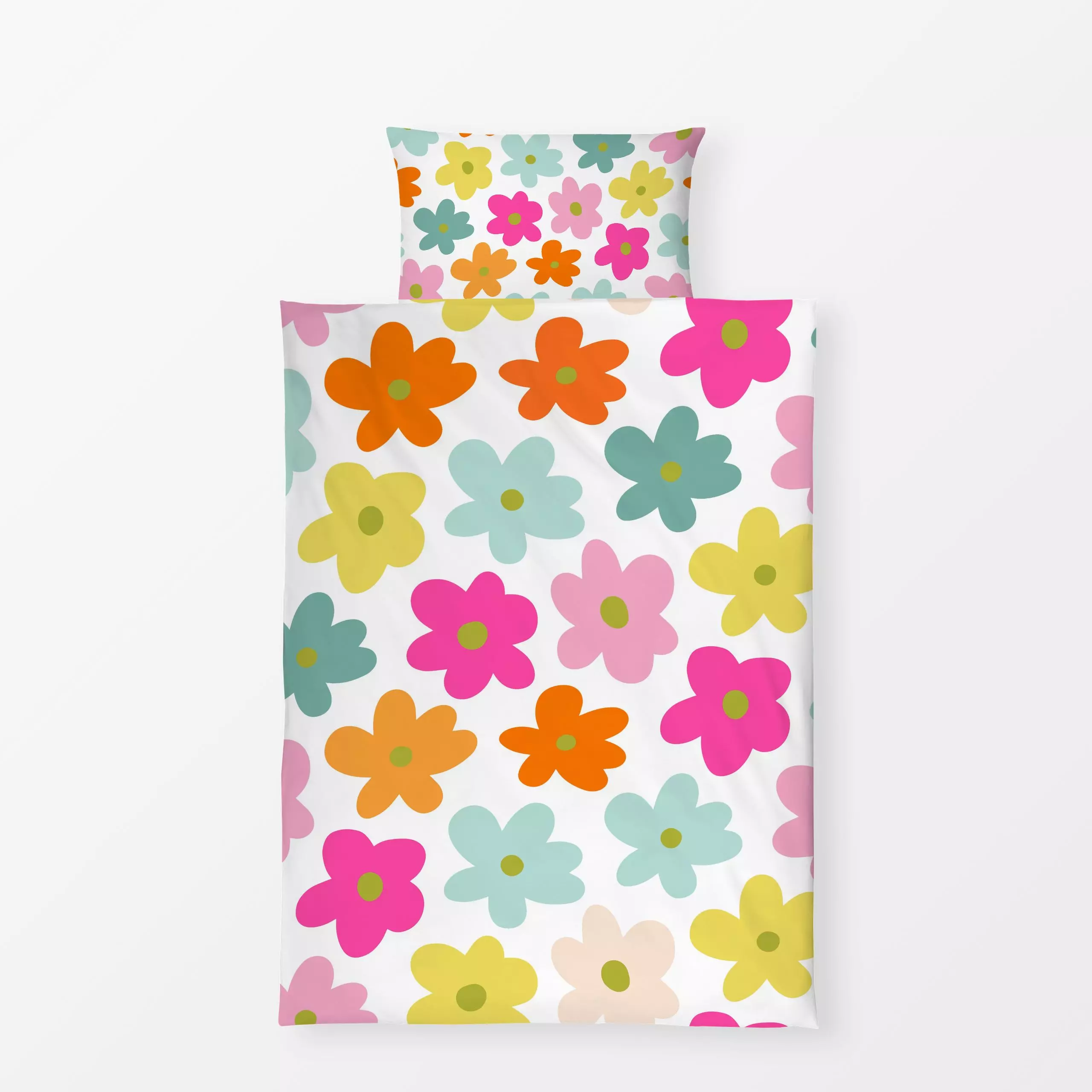 Bettwäsche Happy Summer 2 - Blumen & Florales, Sommer, Symbole & Muster - von „Uta Naumann"; boho, Natur, Blumen, Retro, Gar...