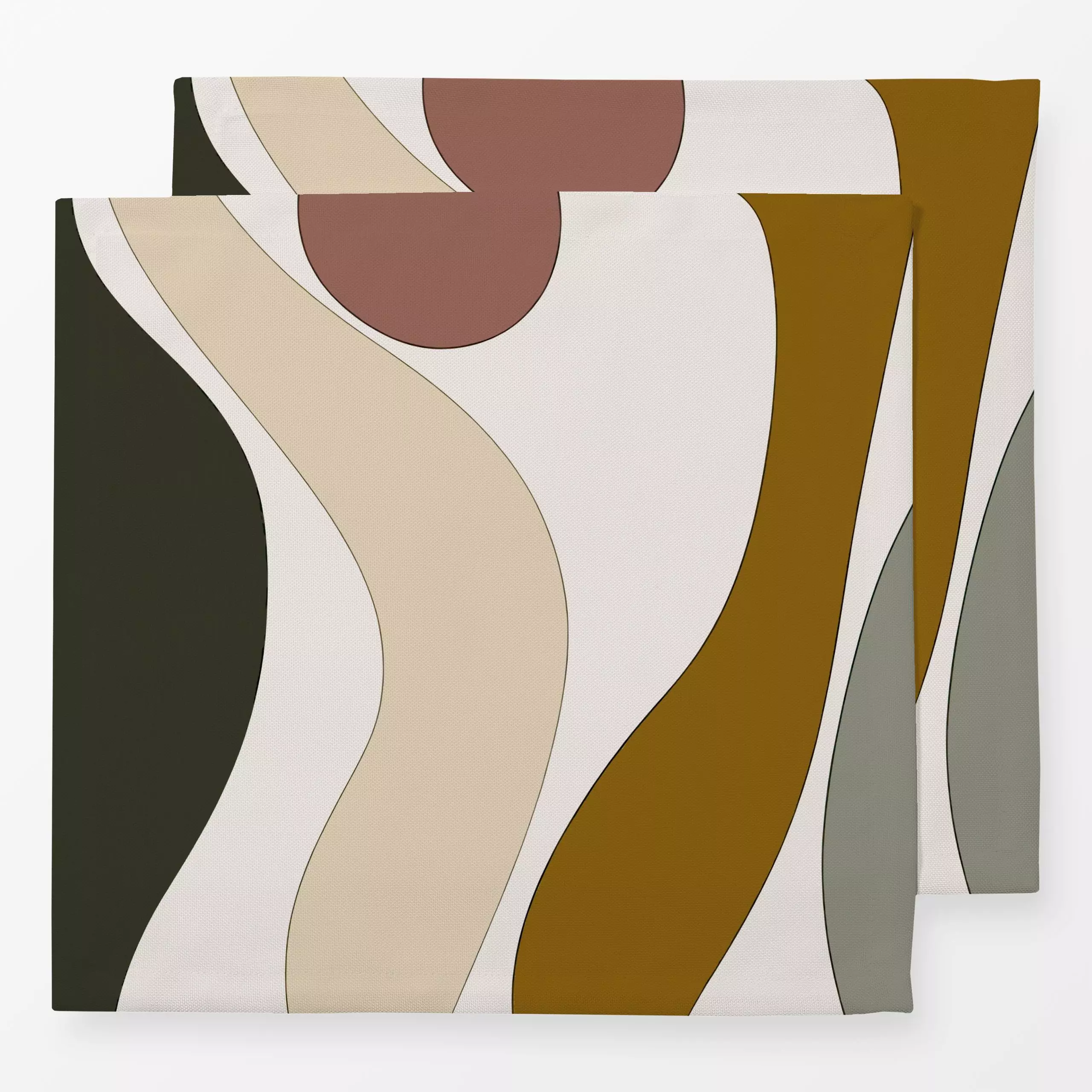 Servietten Abstrakt Herbst 4 - Symbole & Muster, Retro & Vintage - von „Uta Naumann“; minimal, Linien, abstrakt, Retro, mode...