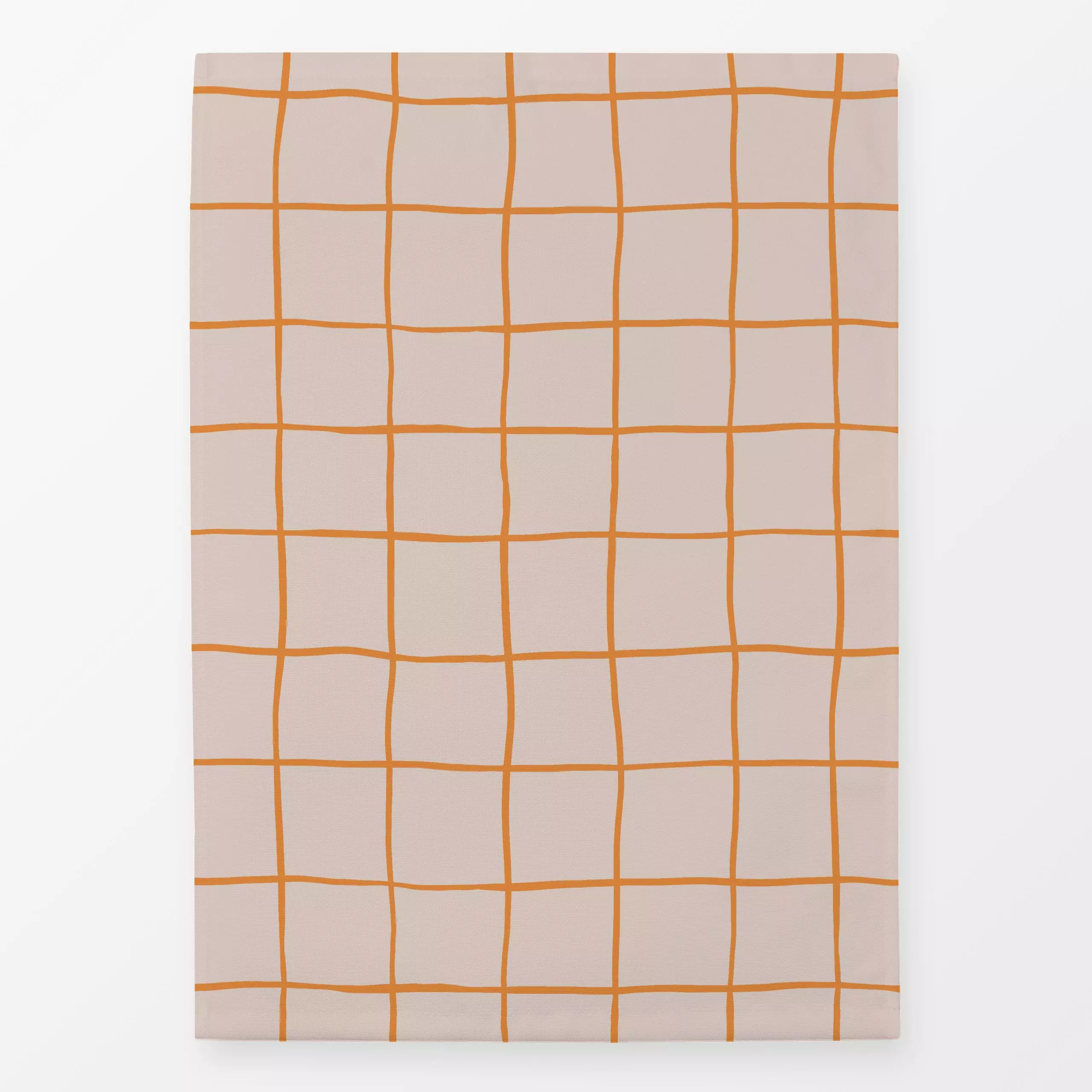 Geschirrtücher Karo Gelb - Symbole & Muster - von „Studio Kesse"; Linien, Orange, Herbst, Scandi, landhaus, gelb, klassisch,...