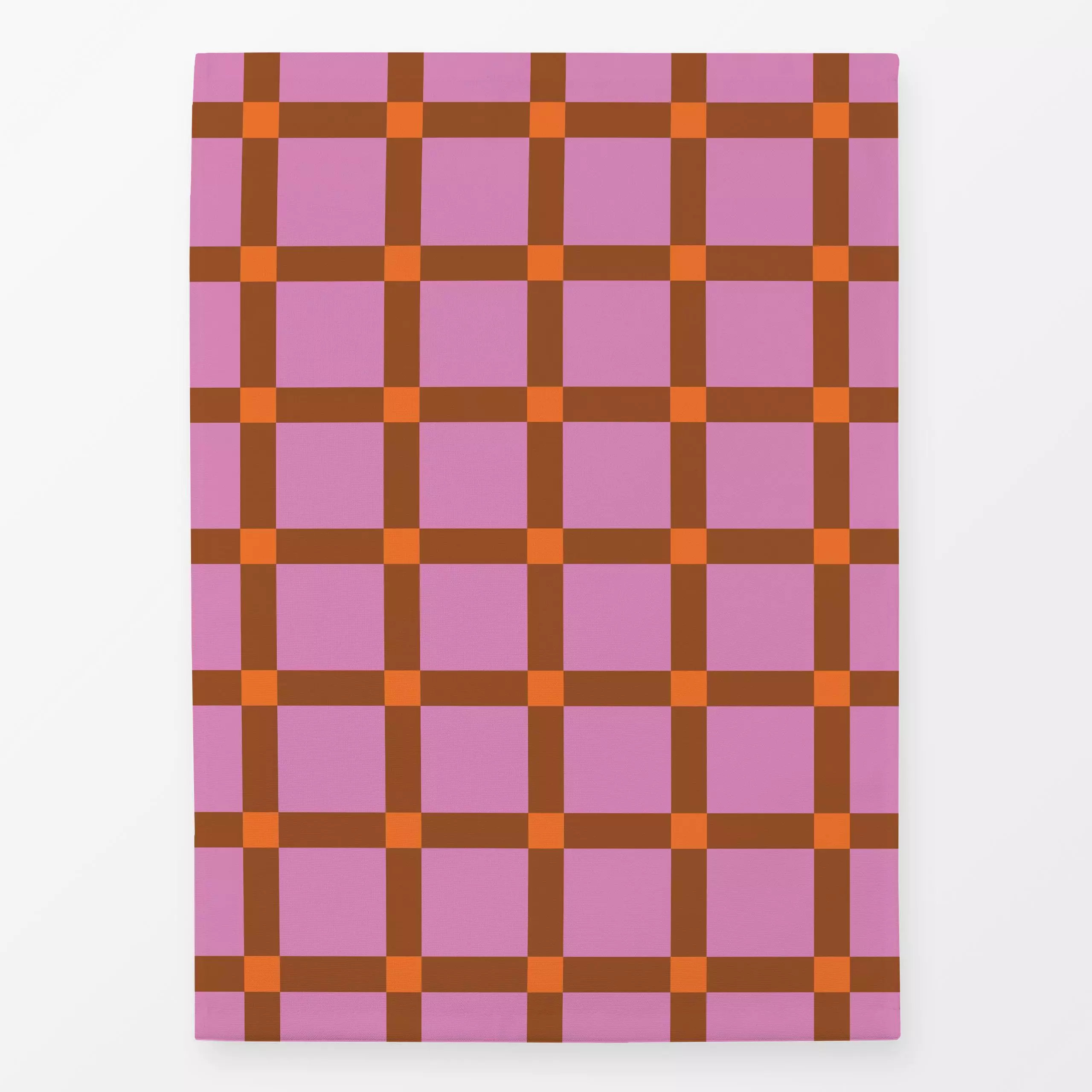 Geschirrtücher Karo Pink Braun Orange - Kinderzimmer & Motive für Kinder, Symbole & Muster - von „Julia Schumacher"; Kinderz...