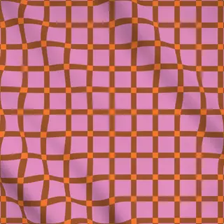 Meterware Karo Pink Braun Orange