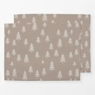 Tischset Bäume beige