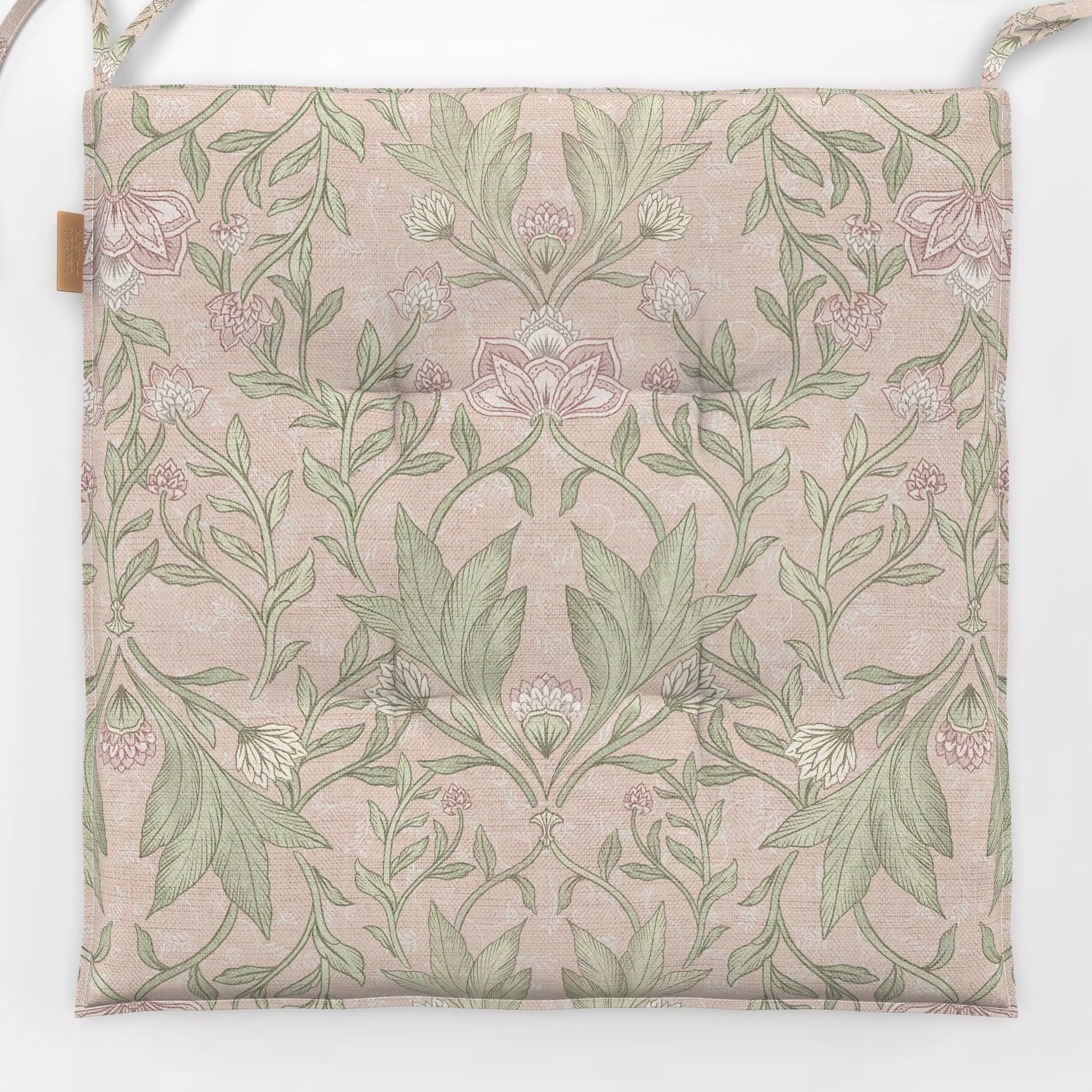 Sitzkissen William Morris Blumen blush - Blumen & Florales, Pflanzen & Botanik, Retro & Vintage - von „Bloomery Decor"; Blum...
