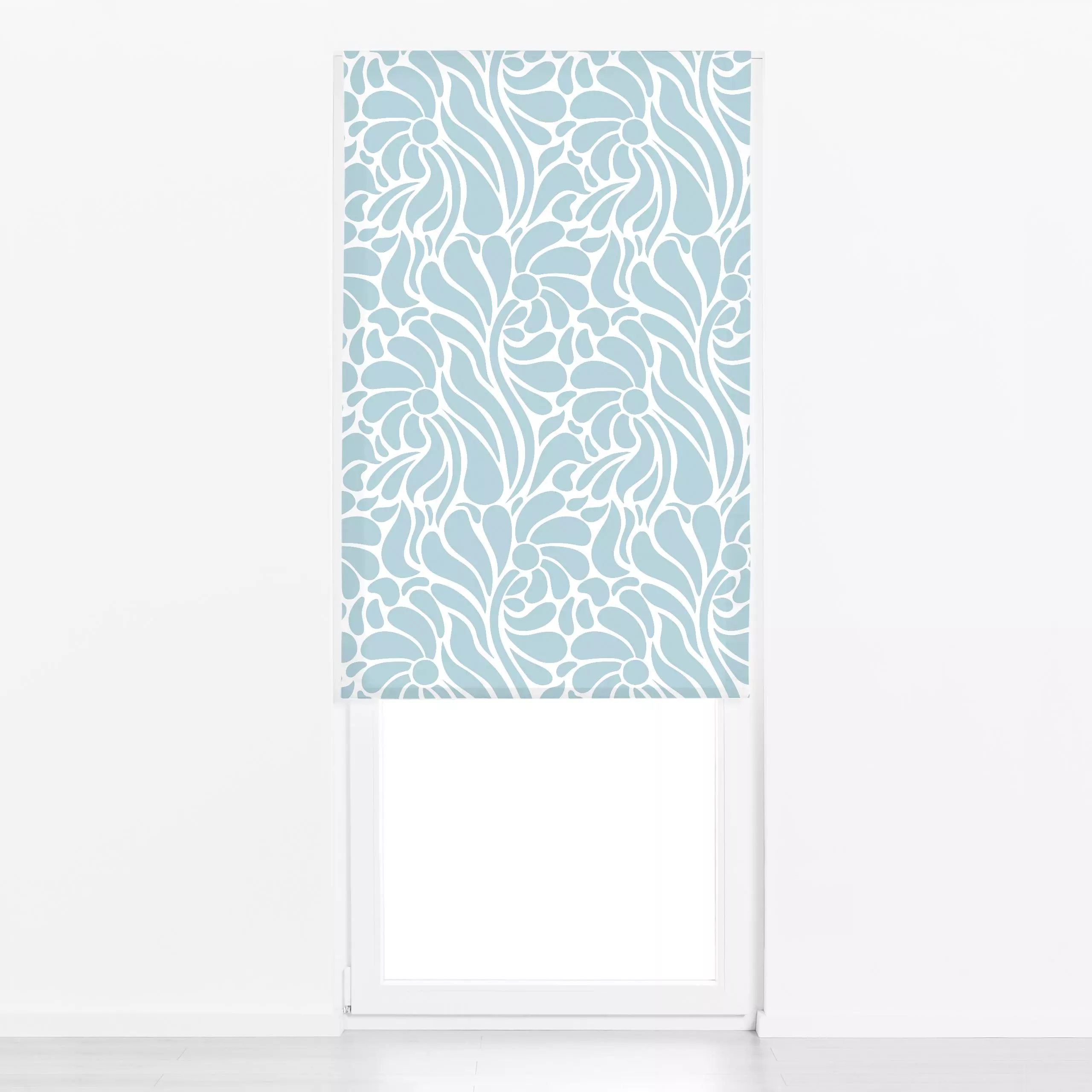 Raffrollo Türkisener Sommer - Symbole & Muster - von „Sara Maria"; Kissen, Abstrakt, Sommerblumen, Strand, modern, Sommer, N...